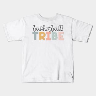 Basketball Tribe Muted Pastels Kids T-Shirt